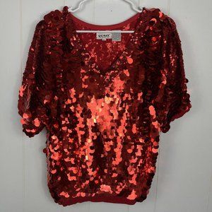 Sequin Red Blouse